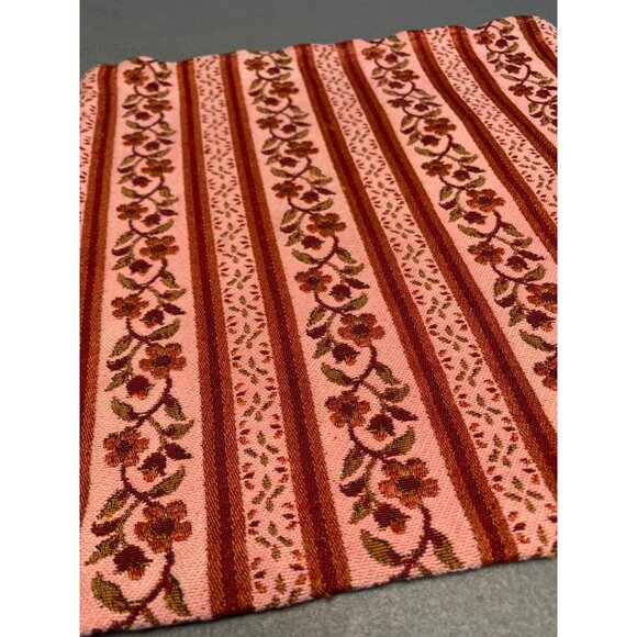 Vintage Floral Striped Cushion Cover With Zipper 12" - Picture 6 of 11